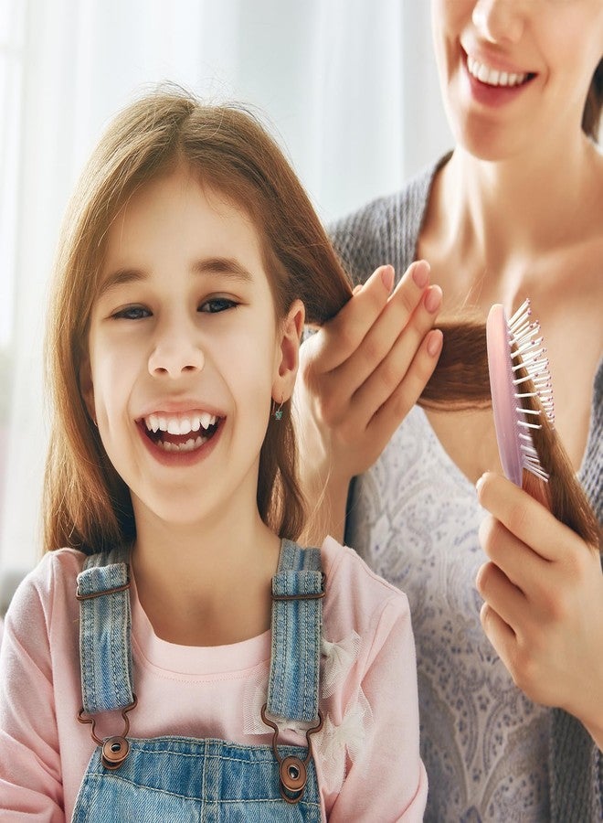 Goiio مجموعة فرش شعر صغيرة مكونة من 28 قطعة، تتضمن 14 فرشاة صغيرة للسفر و14 مشطًا ناعمًا وعريضًا للشعر الرطب والجاف، مناسبة للفتيات والنساء والأولاد والرجال. - Image 4